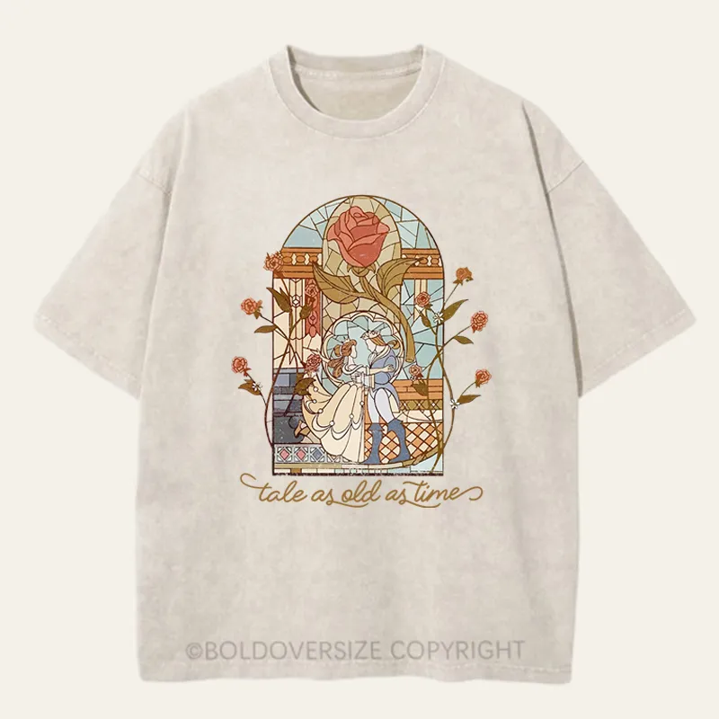 Vintage A Tale As Old As Time Washed T-Shirt