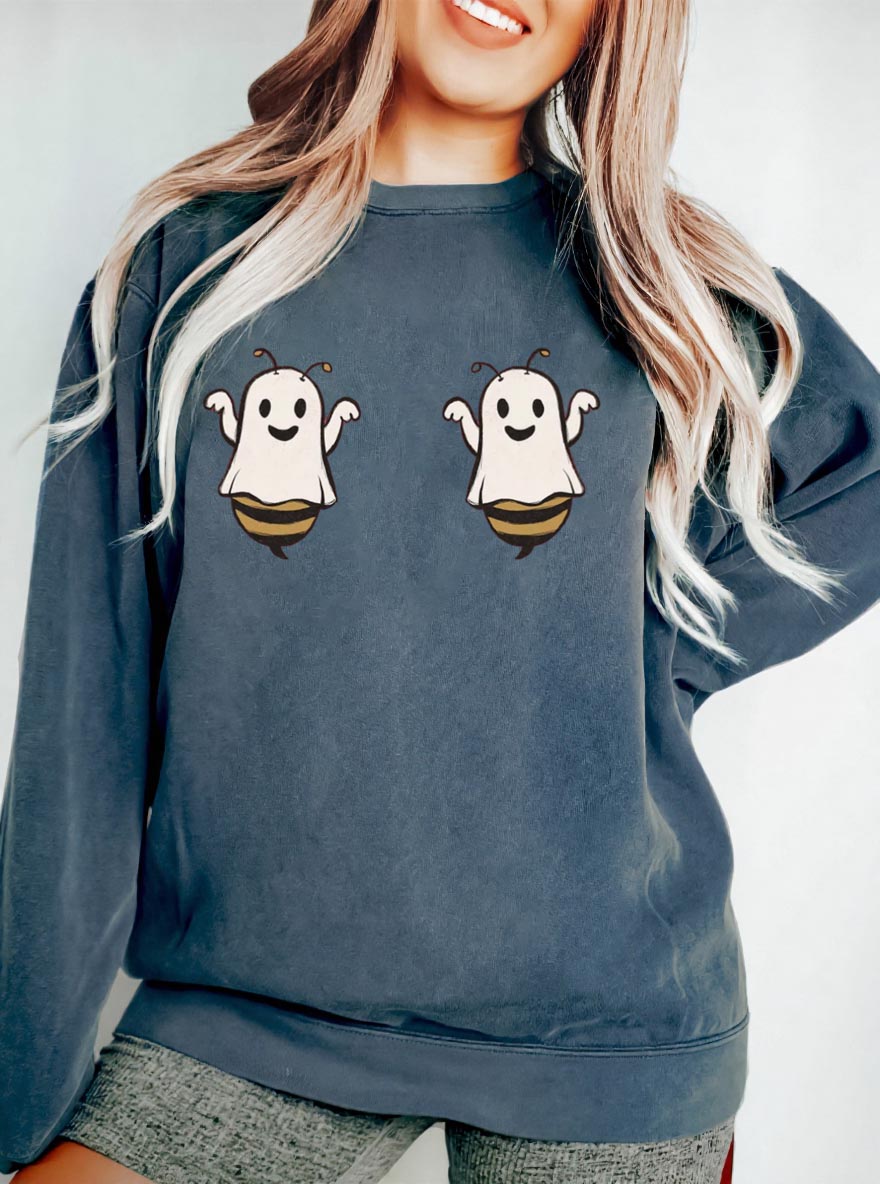 Vintage Boo Bees Oversize Graphic Sweatshirt