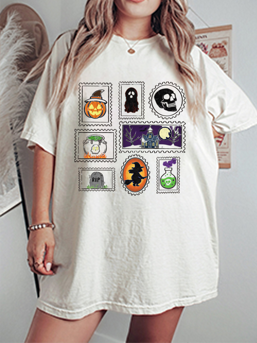 Vintage Halloween Oversize Graphic Tee