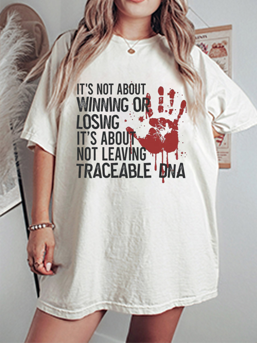 Vintage It's Not About Winning Or Losing Oversize Graphic Tee