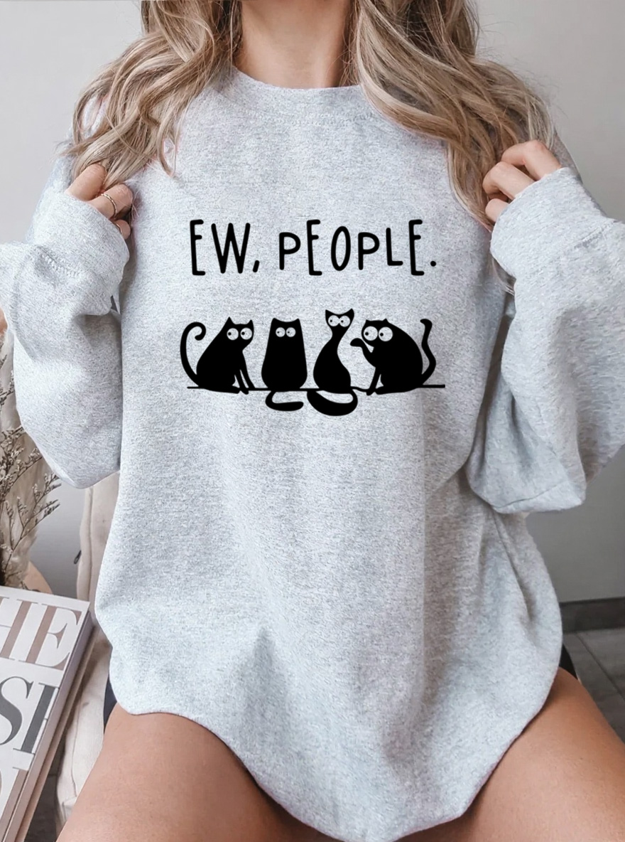 Vintage Ew Peoole Oversize Graphic Sweatshirt