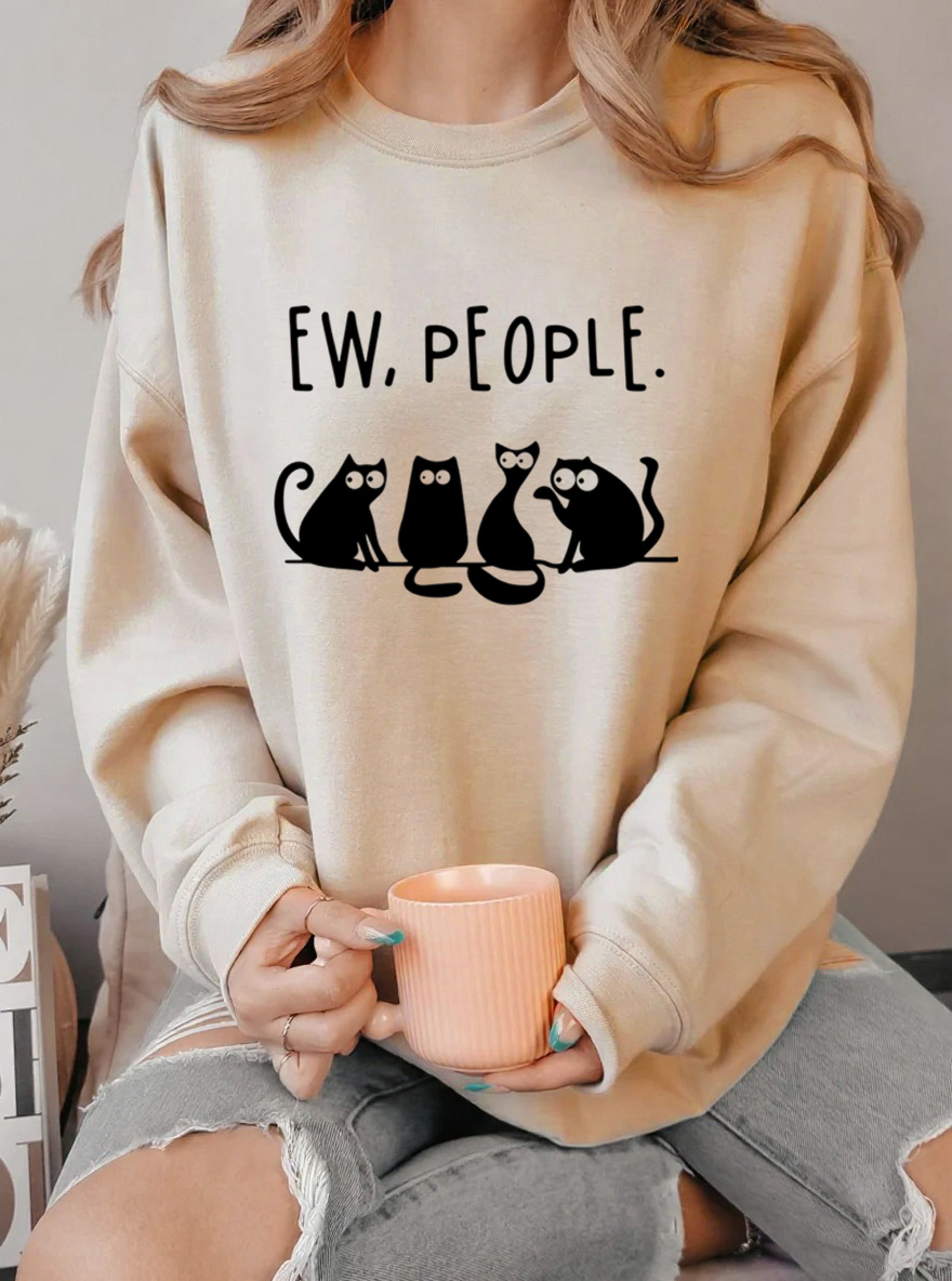 Vintage Ew Peoole Oversize Graphic Sweatshirt