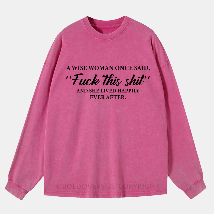 Vintage F*ck This Shit Washed Long Sleeve Shirt