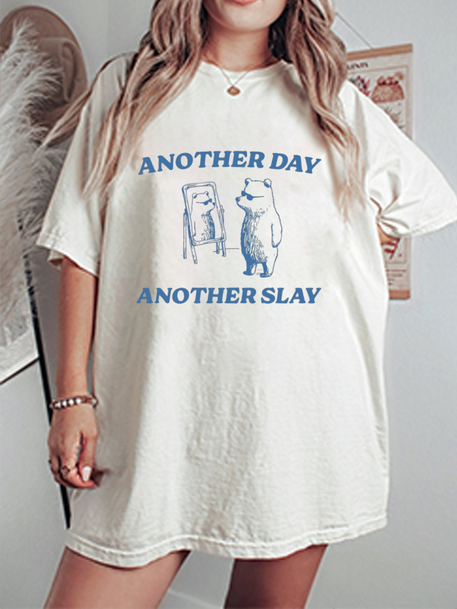 Vintage Another Day Another Slay Oversize Graphic Tee