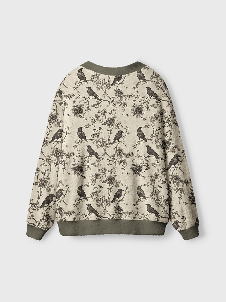 Vintage Rose Crow Cardigan Sweaters