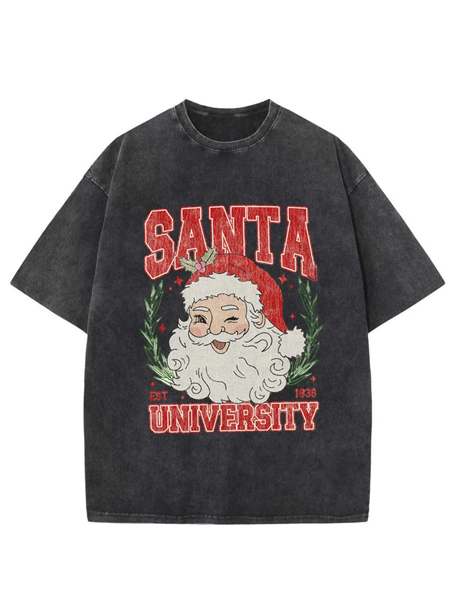 Vintage Santa University Oversize Washed T-Shirt