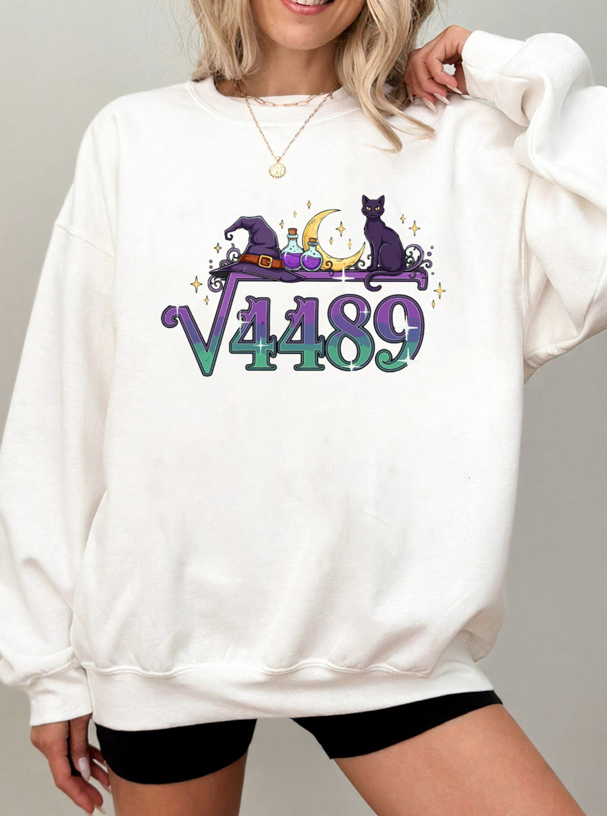Vintage Square Root Of 4489 Oversize Graphic Sweatshirt
