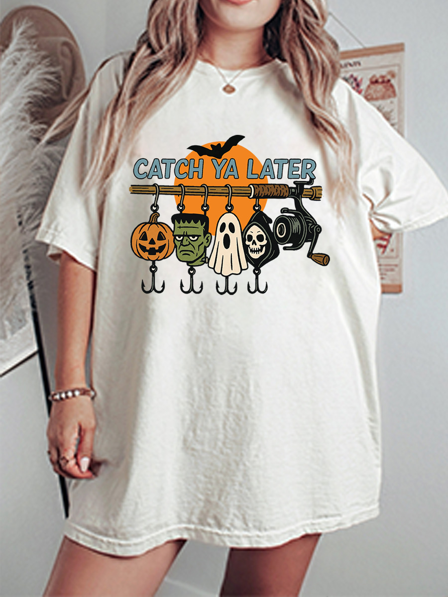 Vintage Catch Ya Later Oversize Graphic Tee
