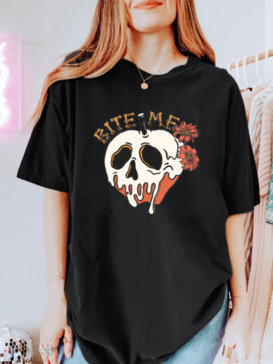 Vintage Bite Me Oversize Graphic Tee