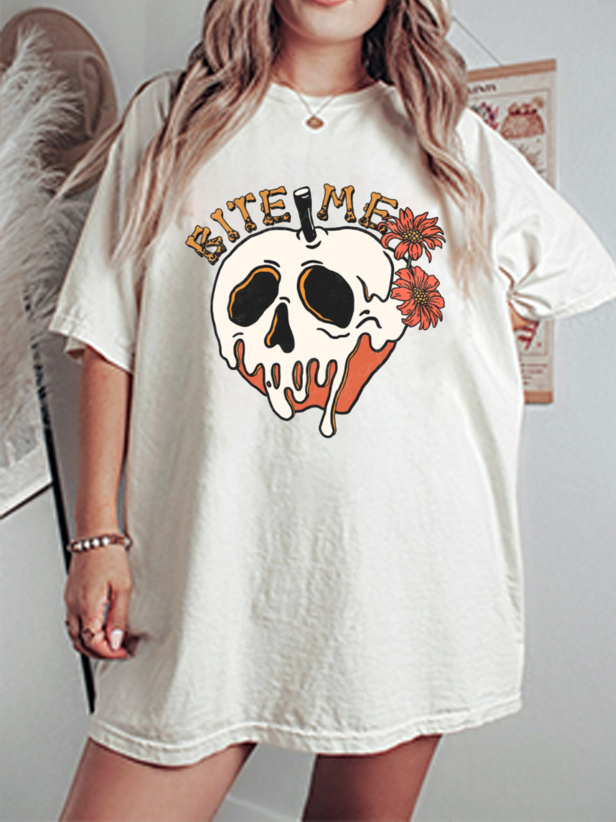Vintage Bite Me Oversize Graphic Tee