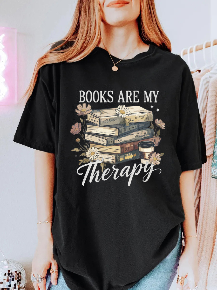 Vintage Book Lover Oversize Graphic Tee
