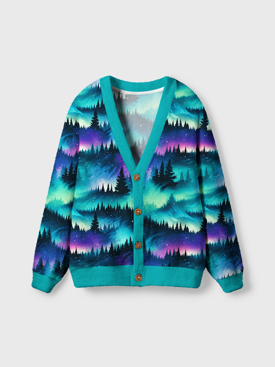 Vintage Aurora Starry Forest Cardigan Sweaters