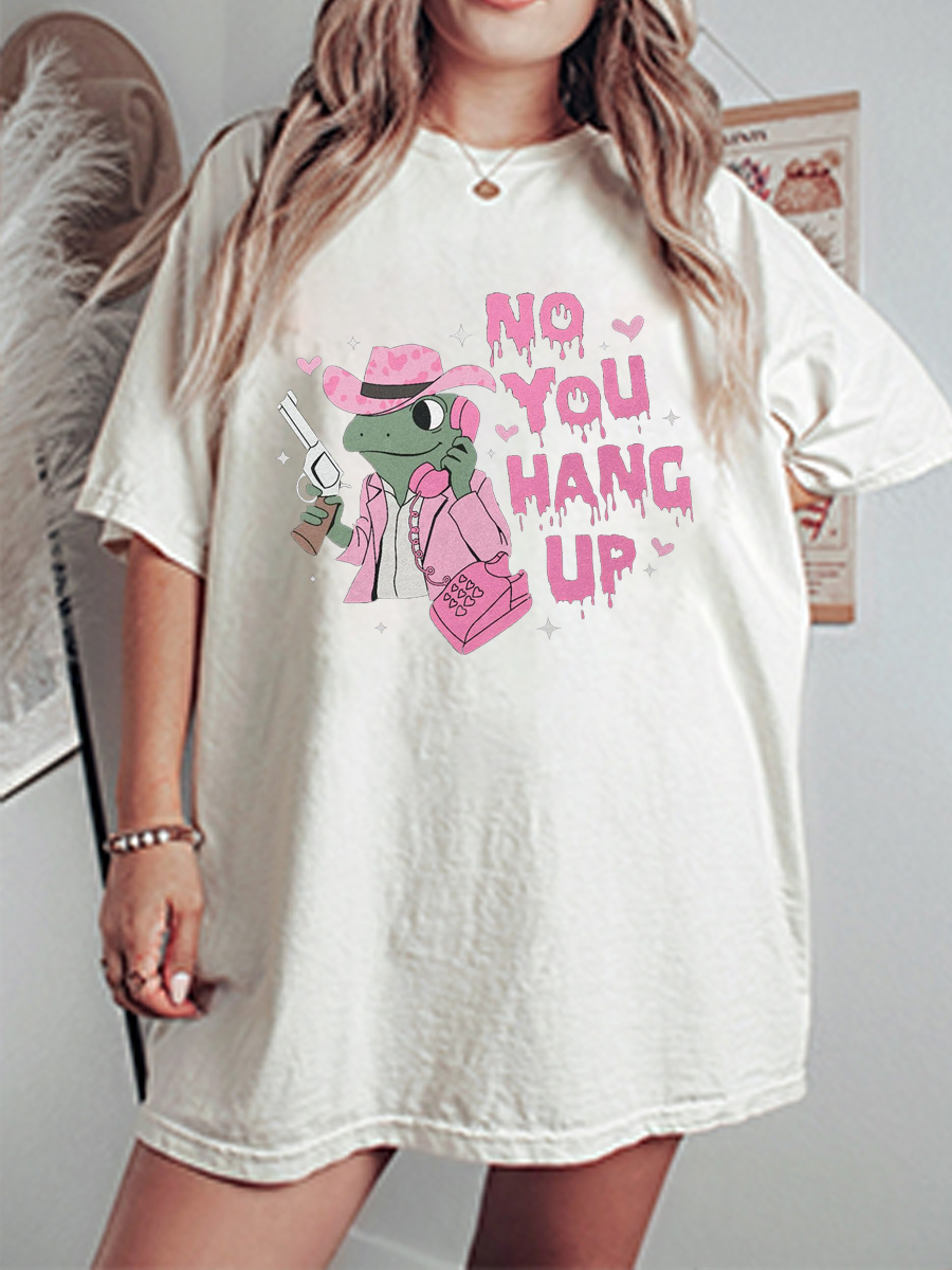 Vintage No You Hang Up Oversize Graphic Tee