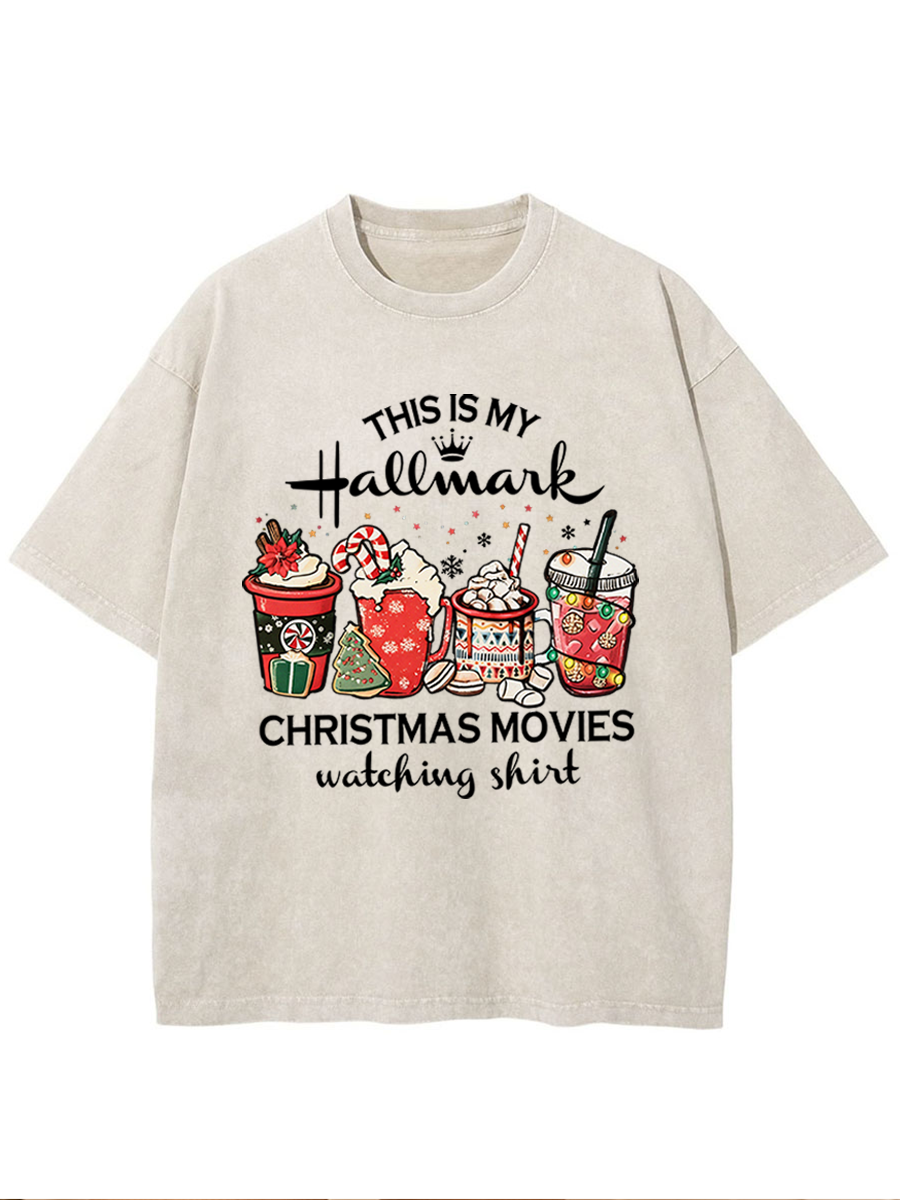Vintage This Is My Movie Watching Oversize Washed T-Shirt
