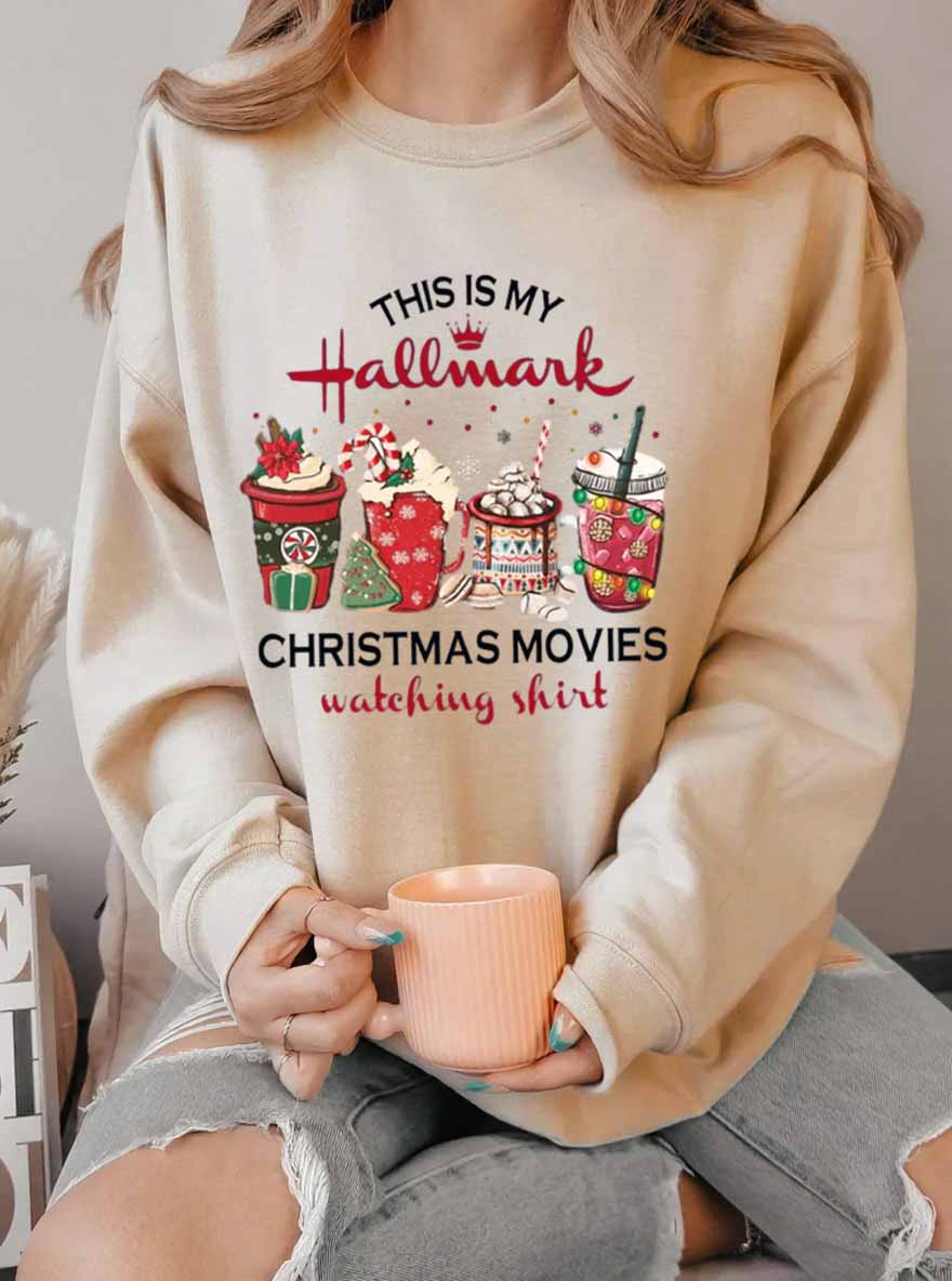 Vintage This Is My Movie Watching Oversize Graphic Sweatshirt