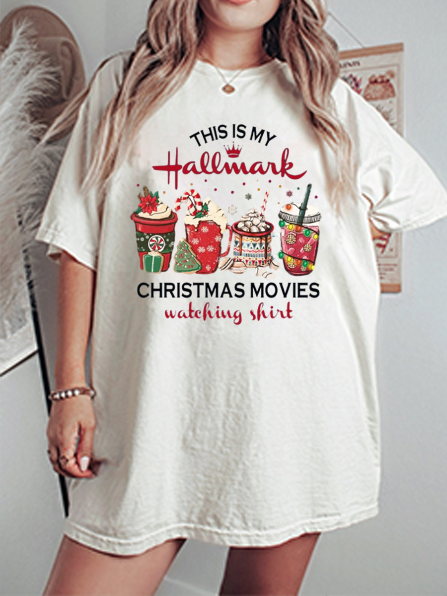 Vintage This Is My Movie Watching Oversize Graphic Tee