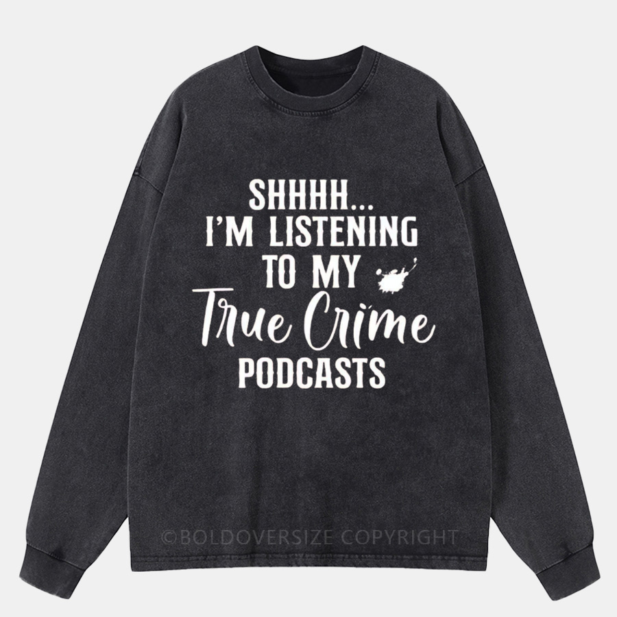 Vintage Crime Shows Washed Long Sleeve Shirt