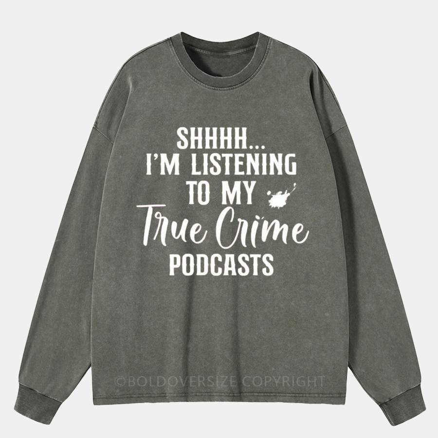 Vintage Crime Shows Washed Long Sleeve Shirt