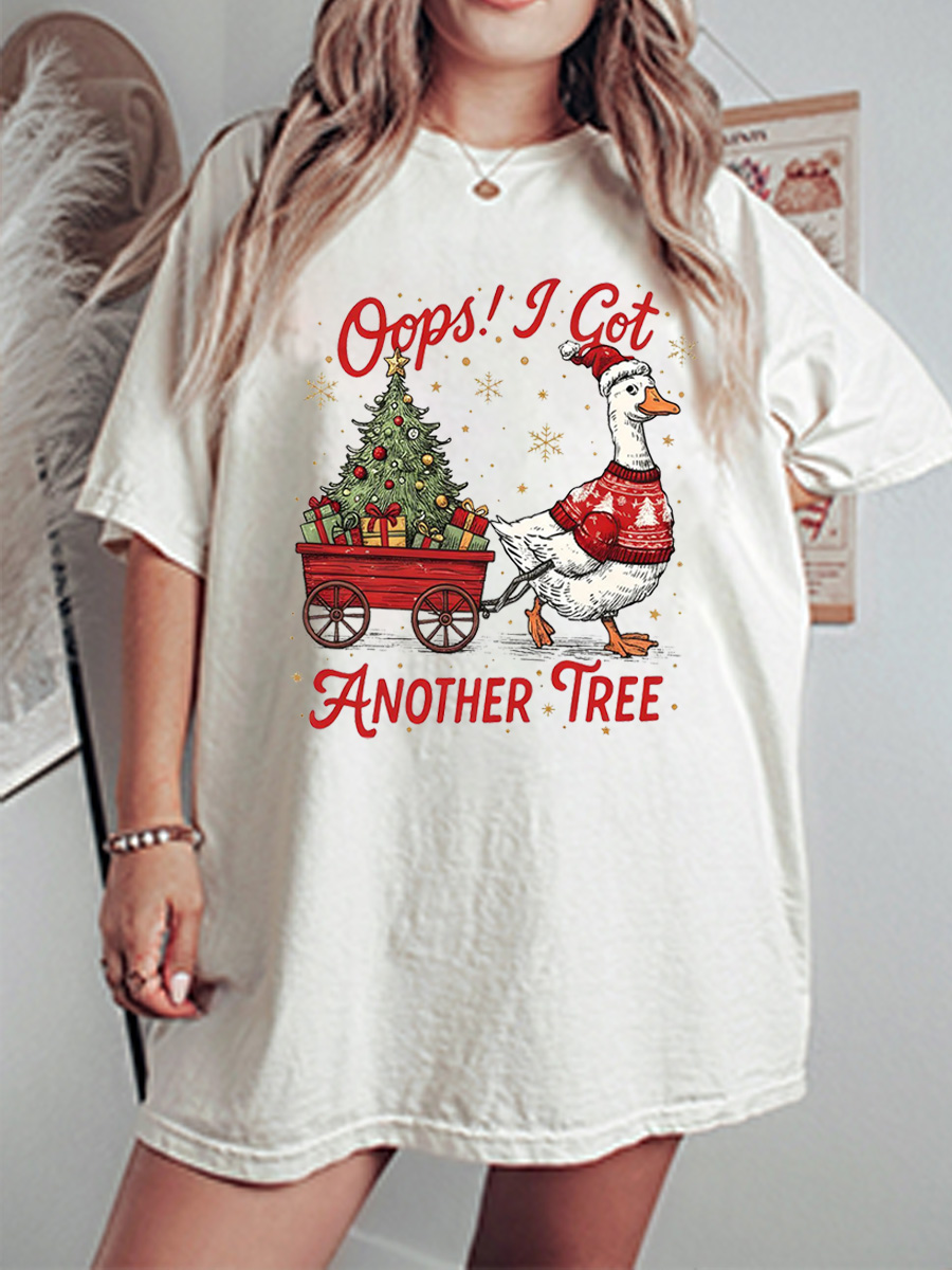 Vintage Oops I Got Another Tree Oversize Graphic Tee