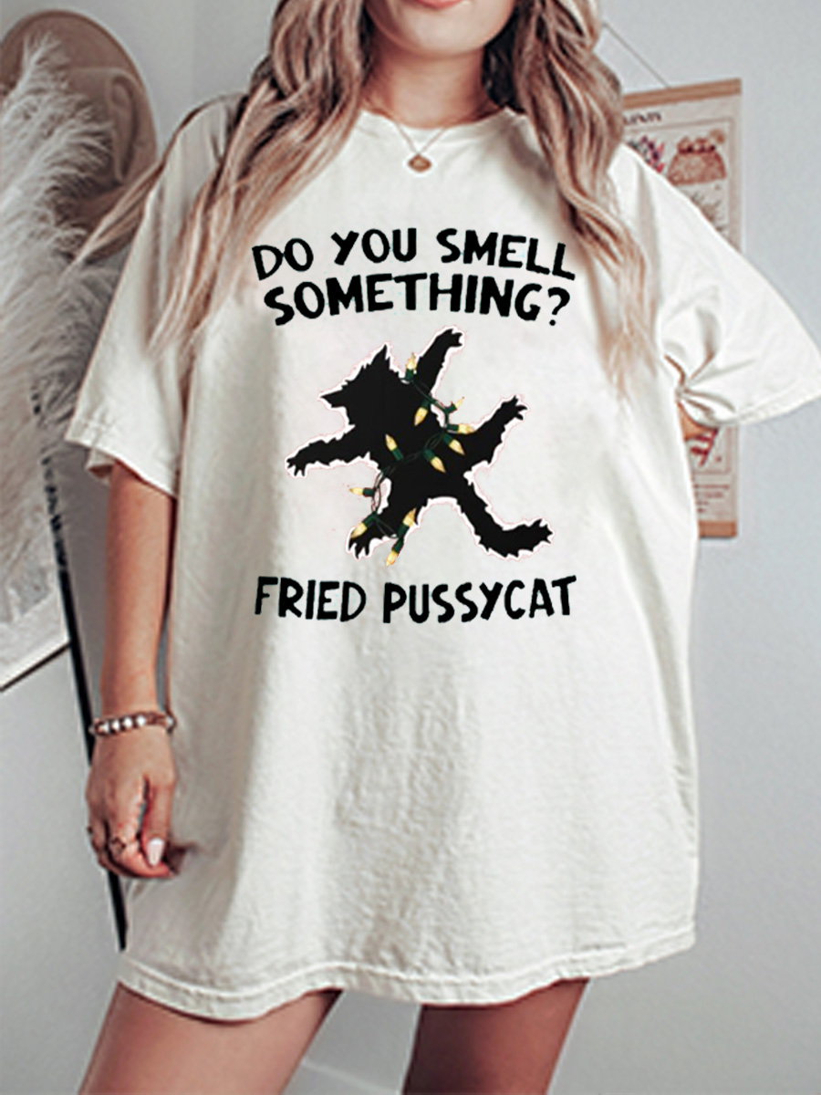 Vintage Do You Smell Something Oversize Graphic Tee