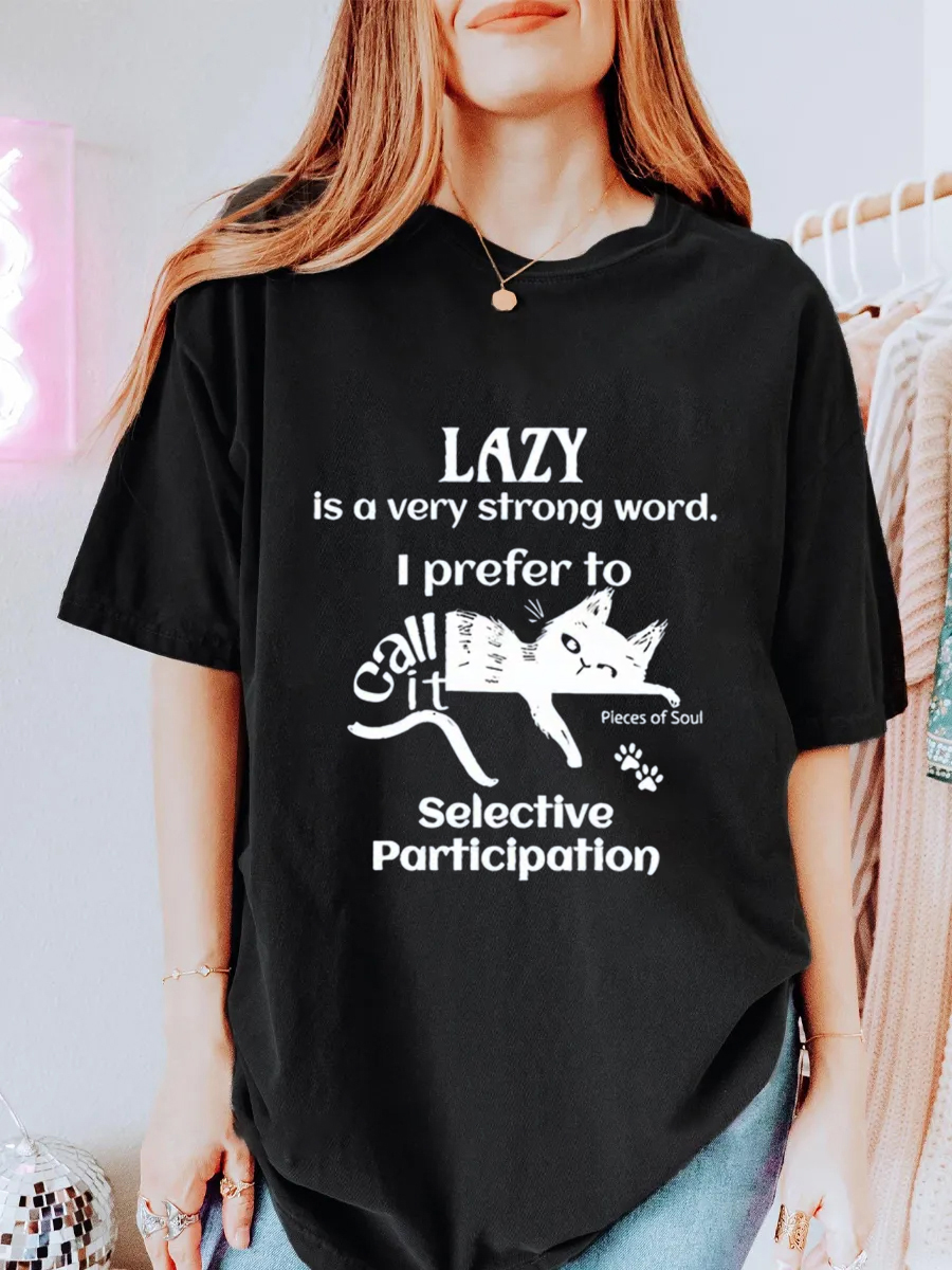 Vintage I Prefer To Call It Selective Participation Oversize Graphic Tee