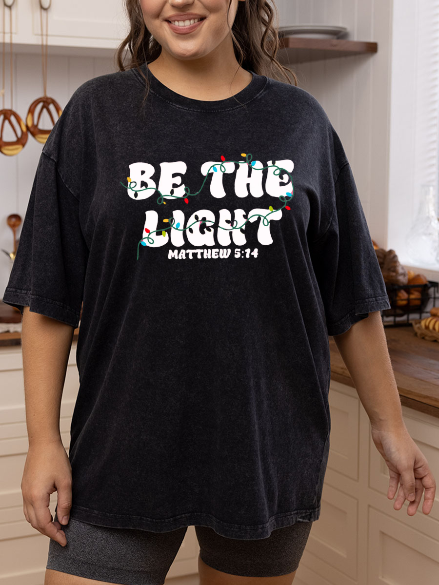 Vintage Be The Light Oversize Washed T-Shirt