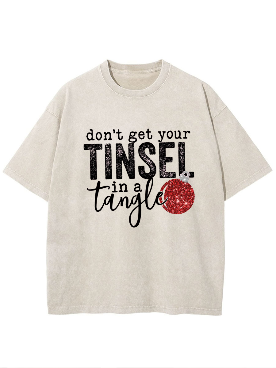 Vintage Holiday Humor Oversize Washed T-Shirt