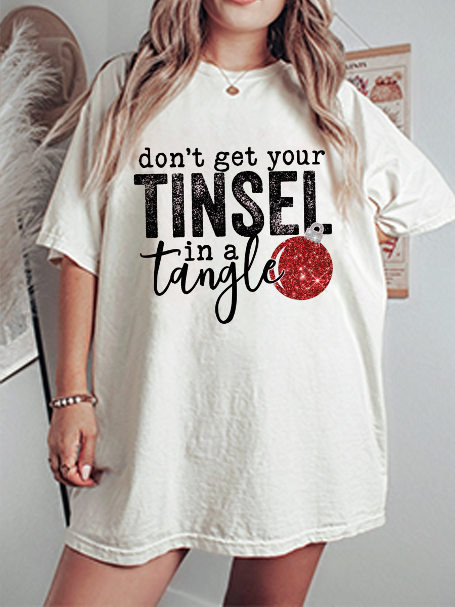 Vintage Holiday Humor Oversize Graphic Tee