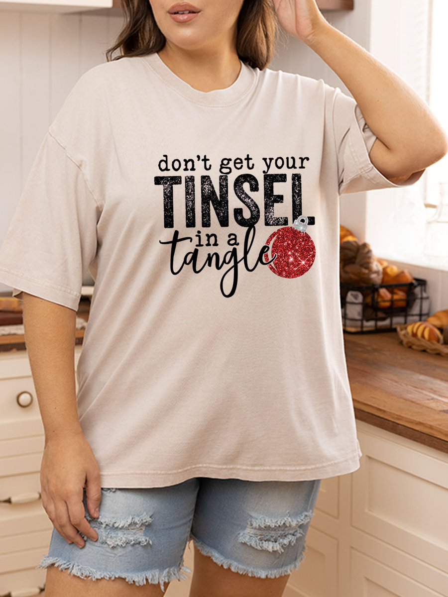 Vintage Holiday Humor Oversize Washed T-Shirt