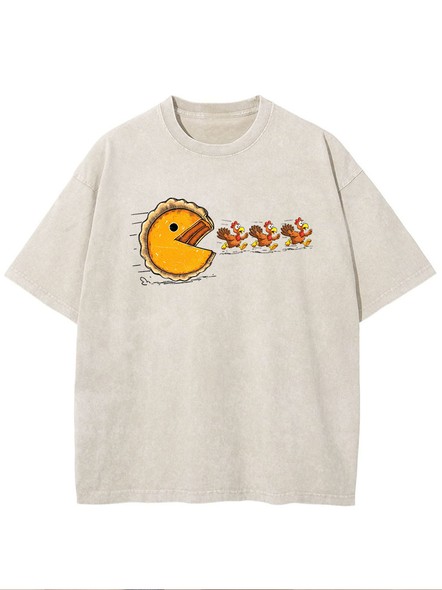 Vintage Pumpkin Season Thanksgiving Oversize Washed T-Shirt