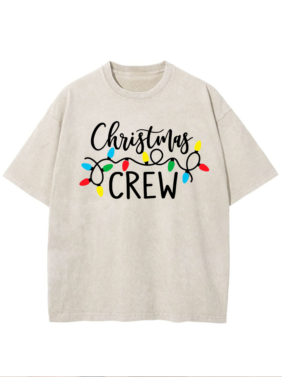 Vintage Christmas Crew Oversize Washed T-Shirt