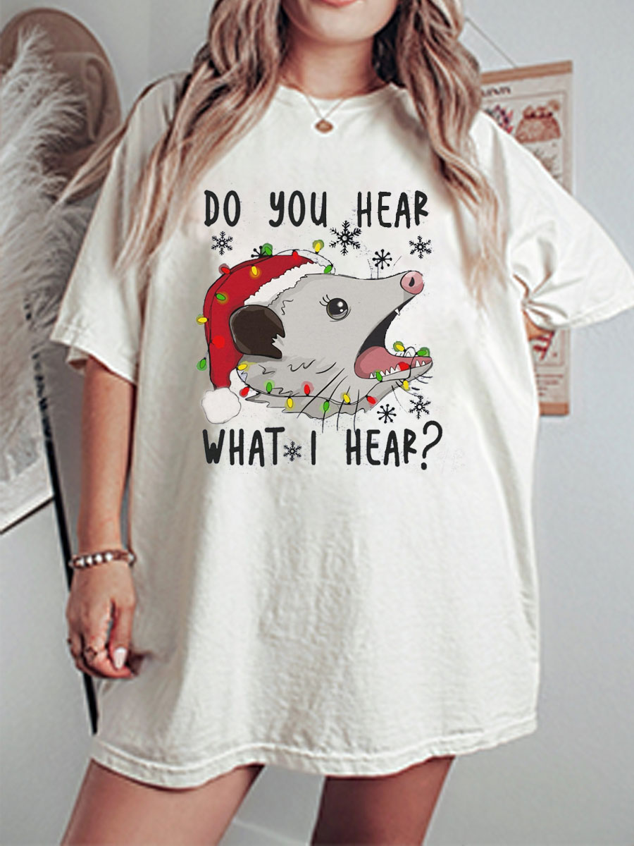 Vintage Do You Hear What I Hear Oversize Graphic Tee