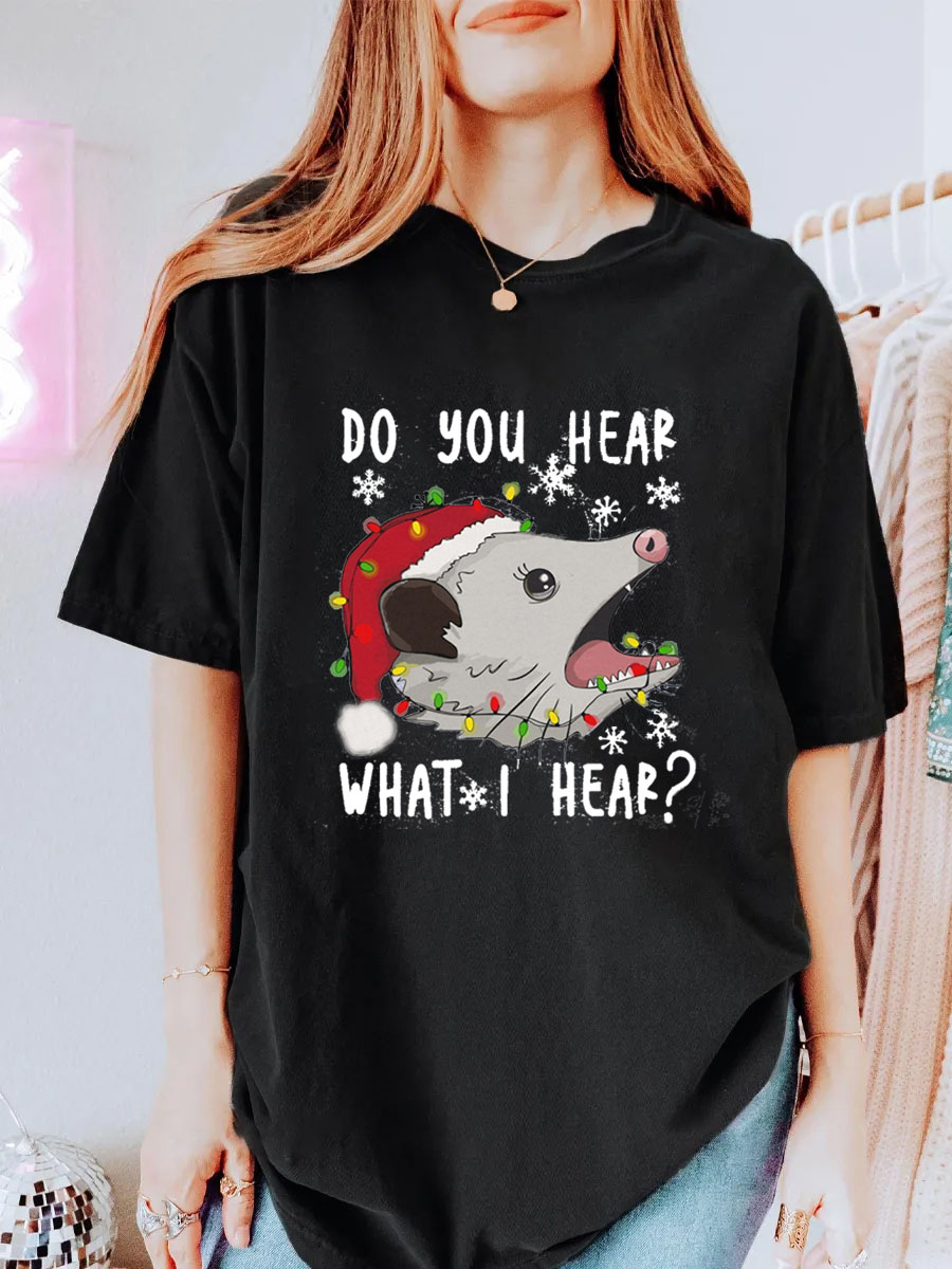 Vintage Do You Hear What I Hear Oversize Graphic Tee