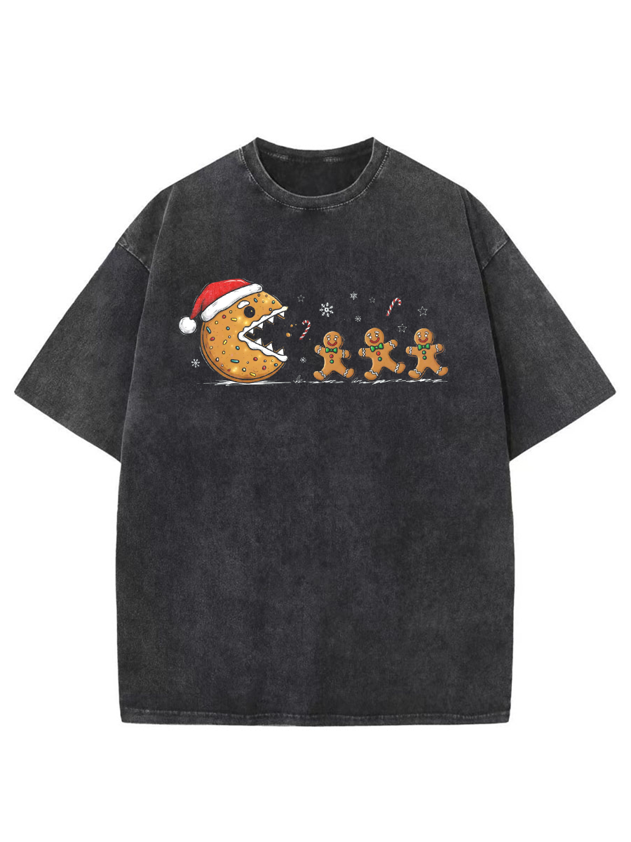 Vintage Gingerbread Cookies Oversize Washed T-Shirt