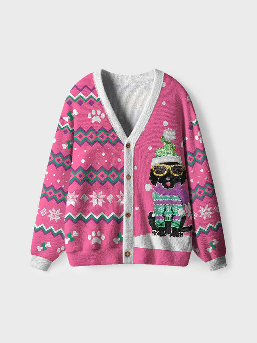 Vintage  Yappy Howlidays Ugly Cardigan Sweaters