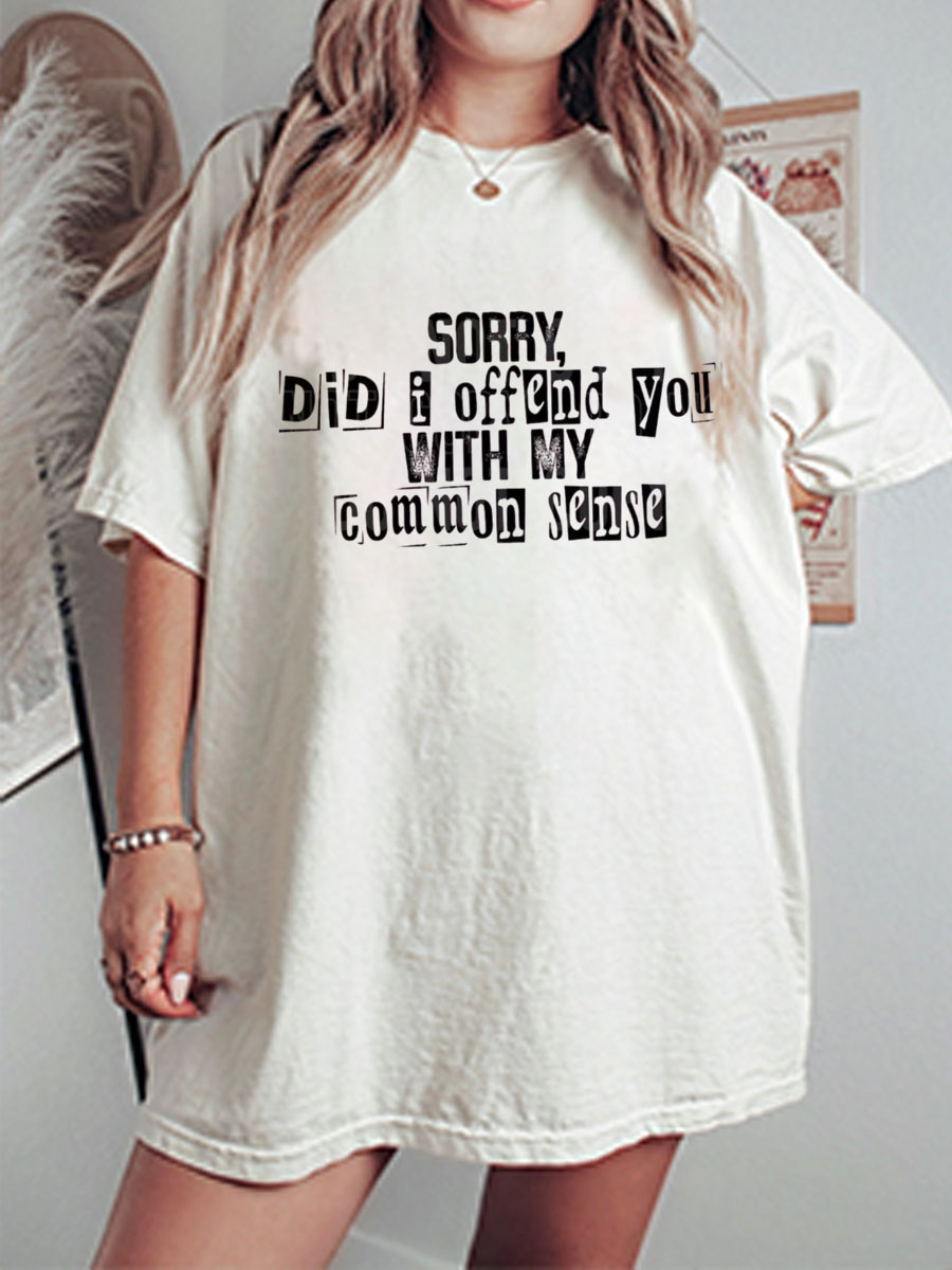 Vintage Did I Offend You Oversize Graphic Tee