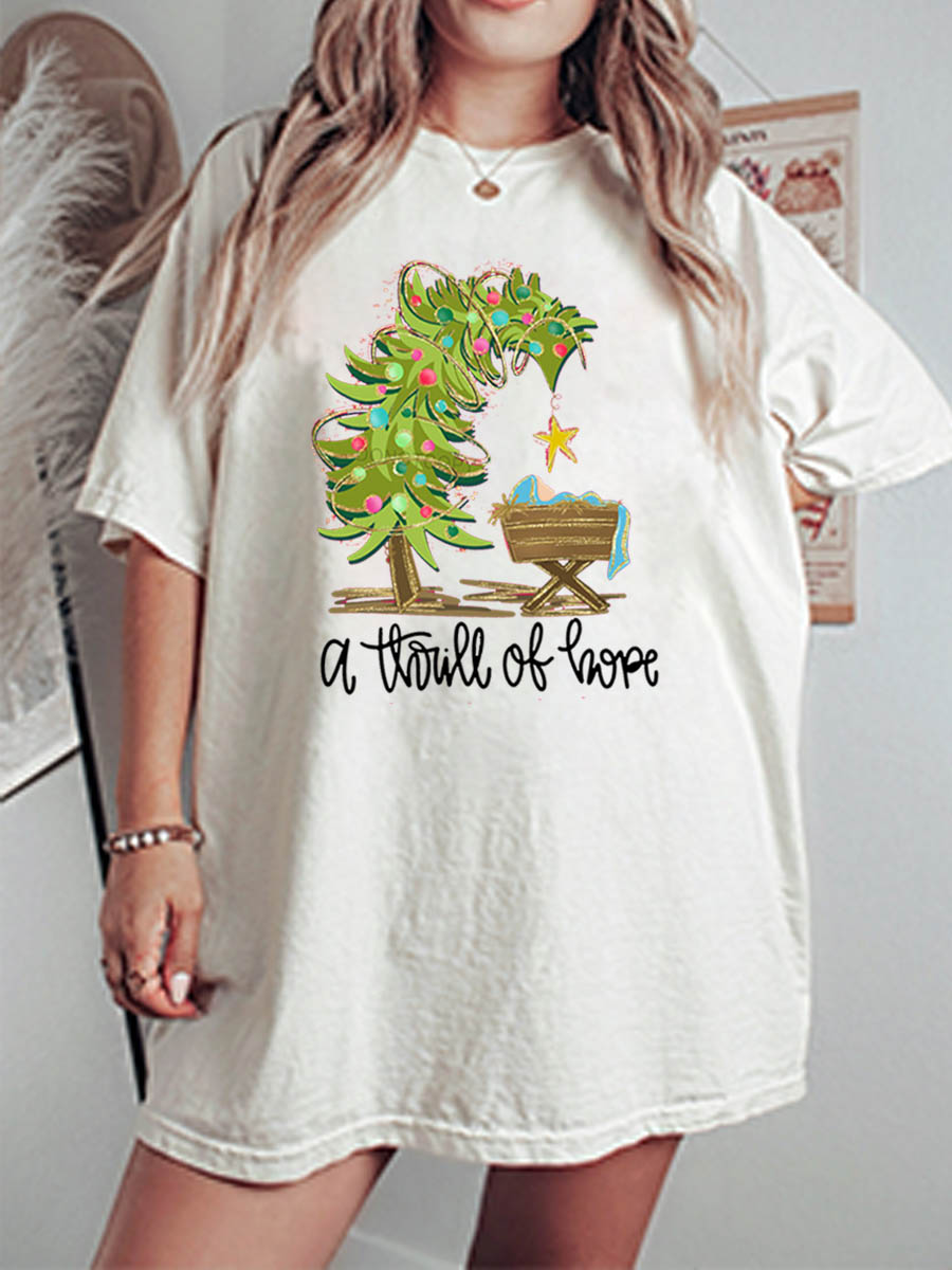 Vintage A Thrill Of Hope Oversize Graphic Tee