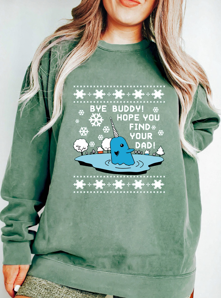 Vintage Bye Buddy I Hope You Find Your Dad Oversize Graphic Sweatshirt