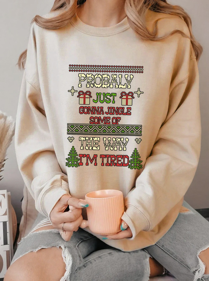 Vintage Spreading Joy With Gifts Oversize Graphic Sweatshirt