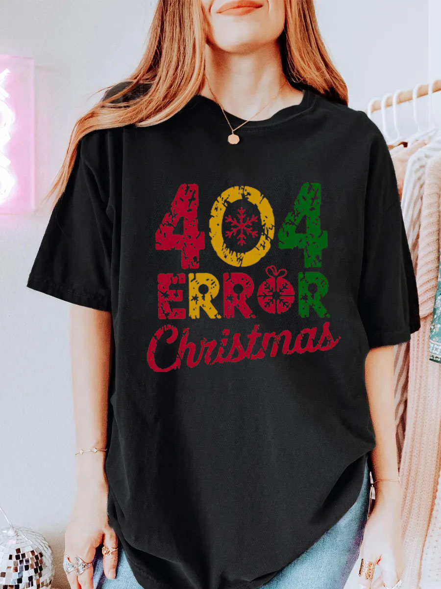 Vintage 404 Error Oversize Graphic Tee