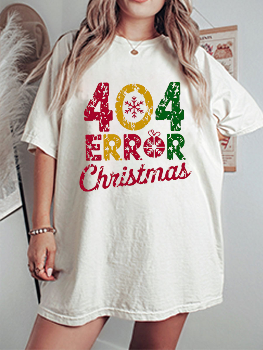 Vintage 404 Error Oversize Graphic Tee