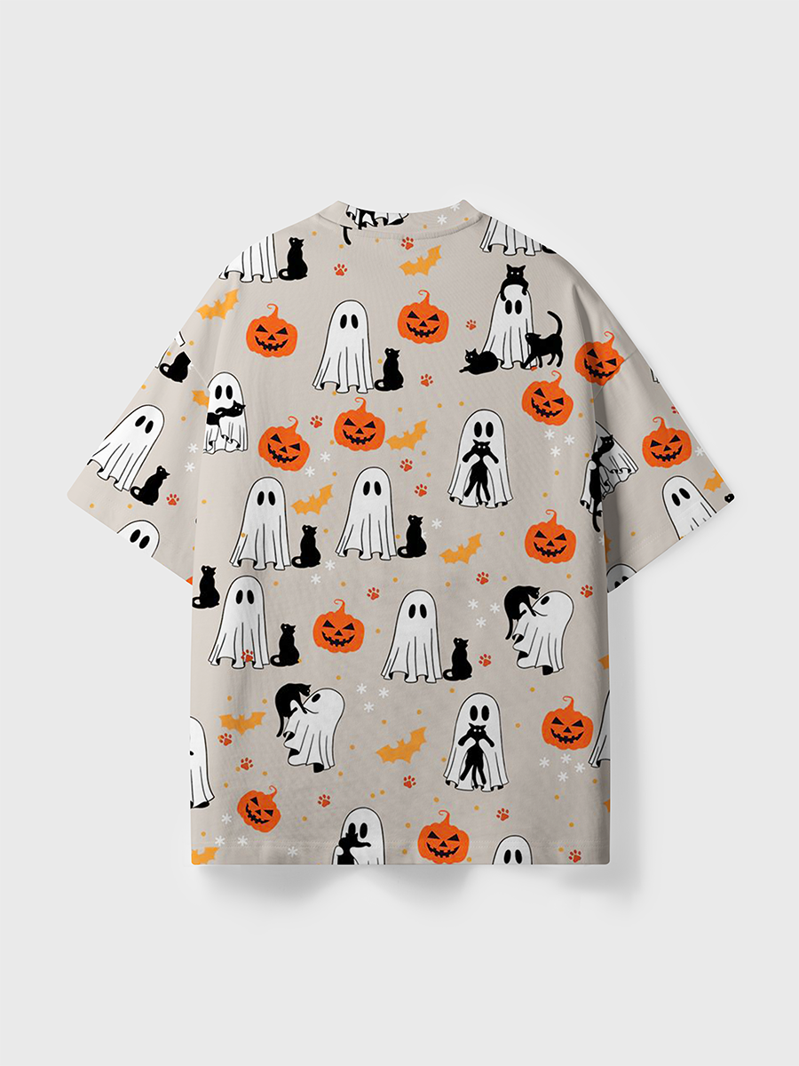 Vintage Neutral Cottage Halloween Minimal All Over Print T-Shirt