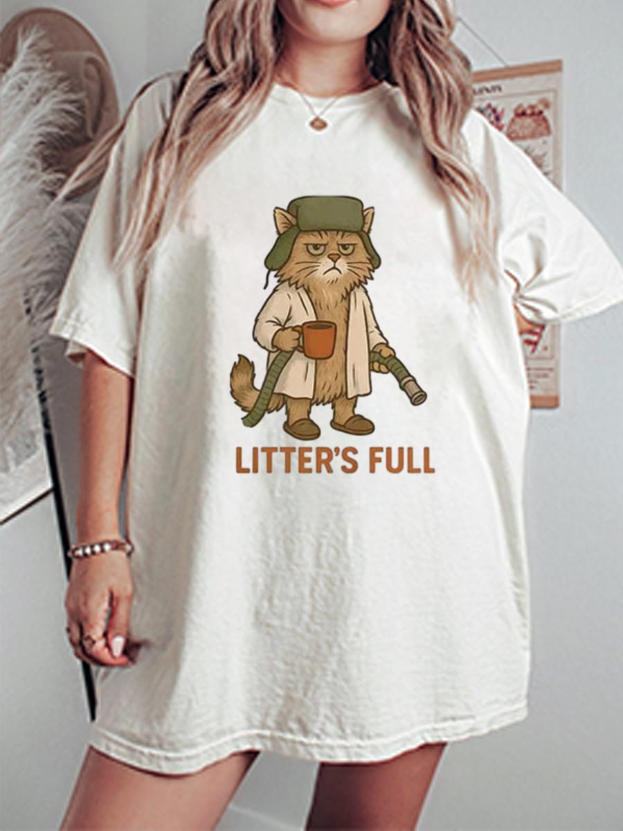 Vintage Litter’s Full Cat Oversize Graphic Tee