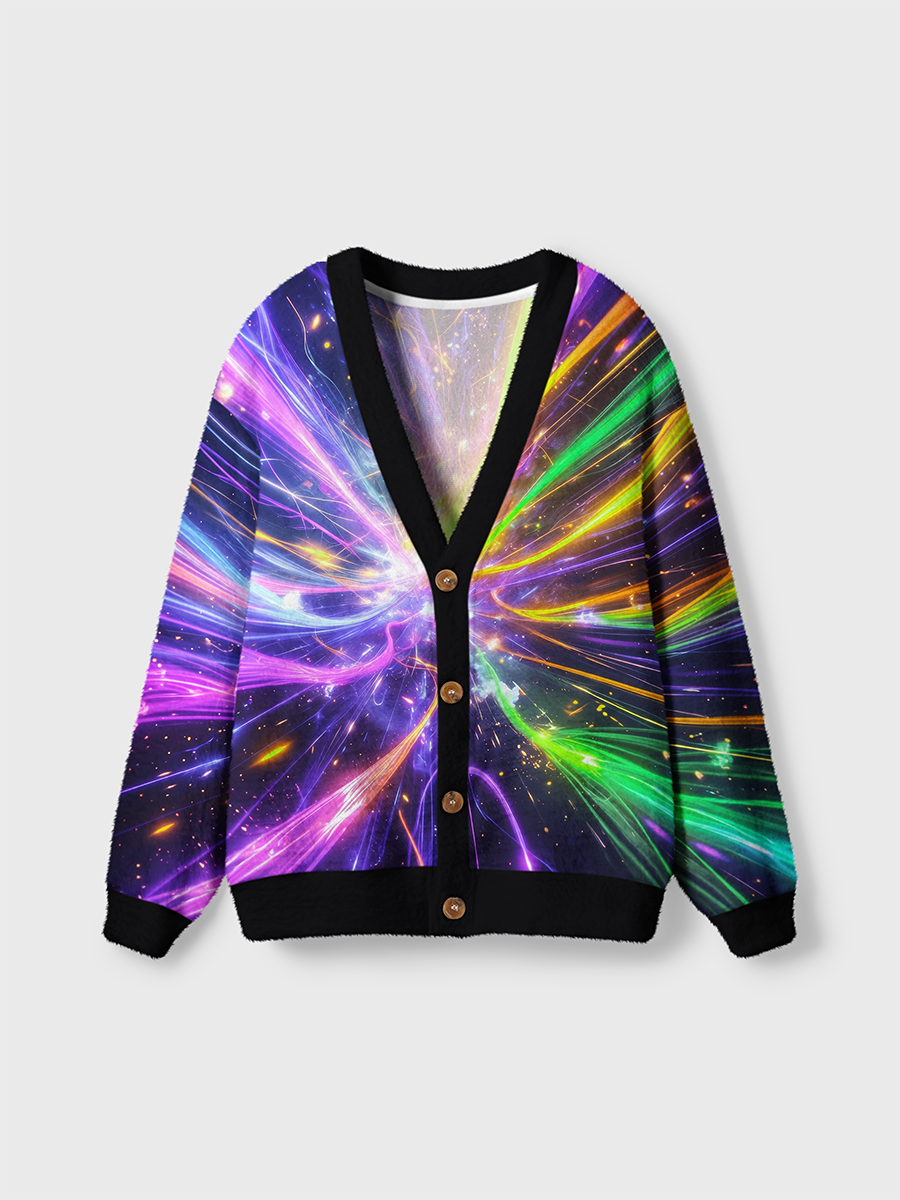 Vintage Vibrant Light Burst Cardigan Sweaters