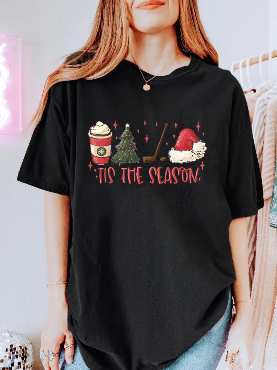 Vintage Tis The Season Oversize Graphic Tee