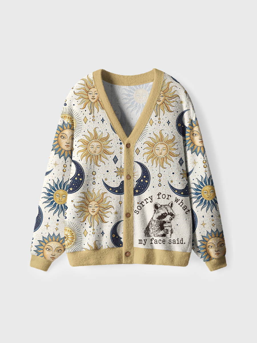 Vintage Sorry For What My Face Said Cardigan Sweaters