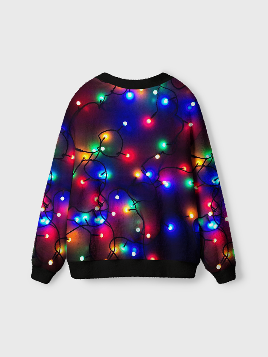 Vintage Holiday String Lights Cardigan Sweaters