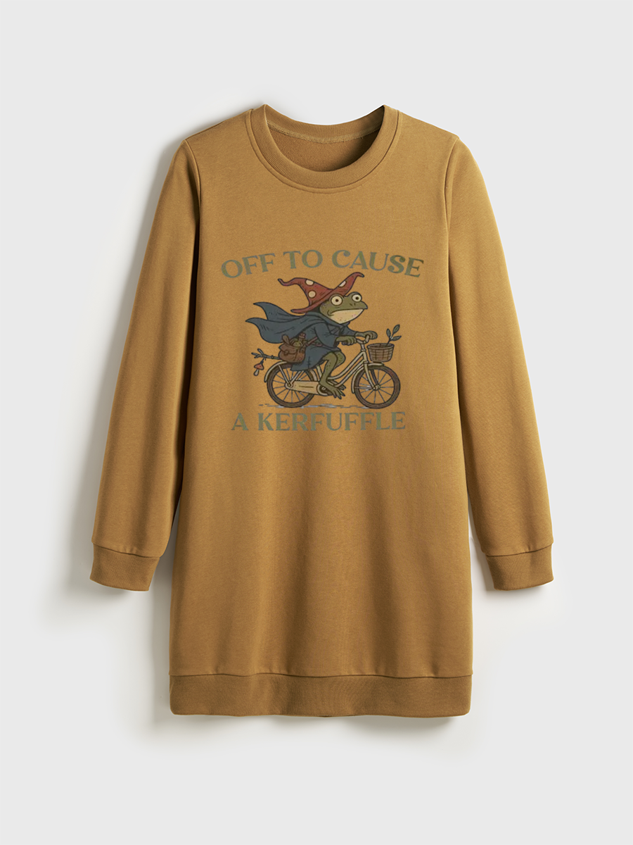 I Found This Humerus Crewneck Terry Sweatshirt Dress