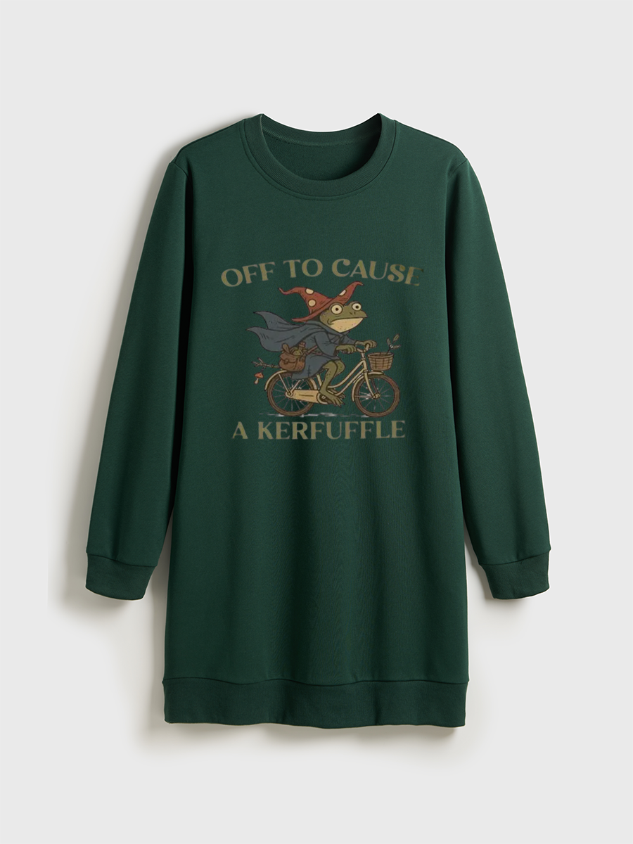 I Found This Humerus Crewneck Terry Sweatshirt Dress