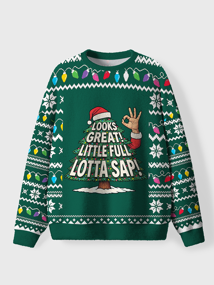 Vintage Looks Great Little Full Lotta Sap Oversize Graphic Tee Ugly Sweater